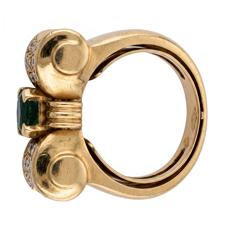 Bague Or jaune et Émeraude