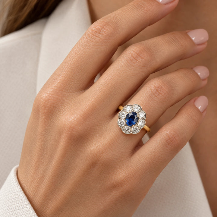 Bague or et Saphir