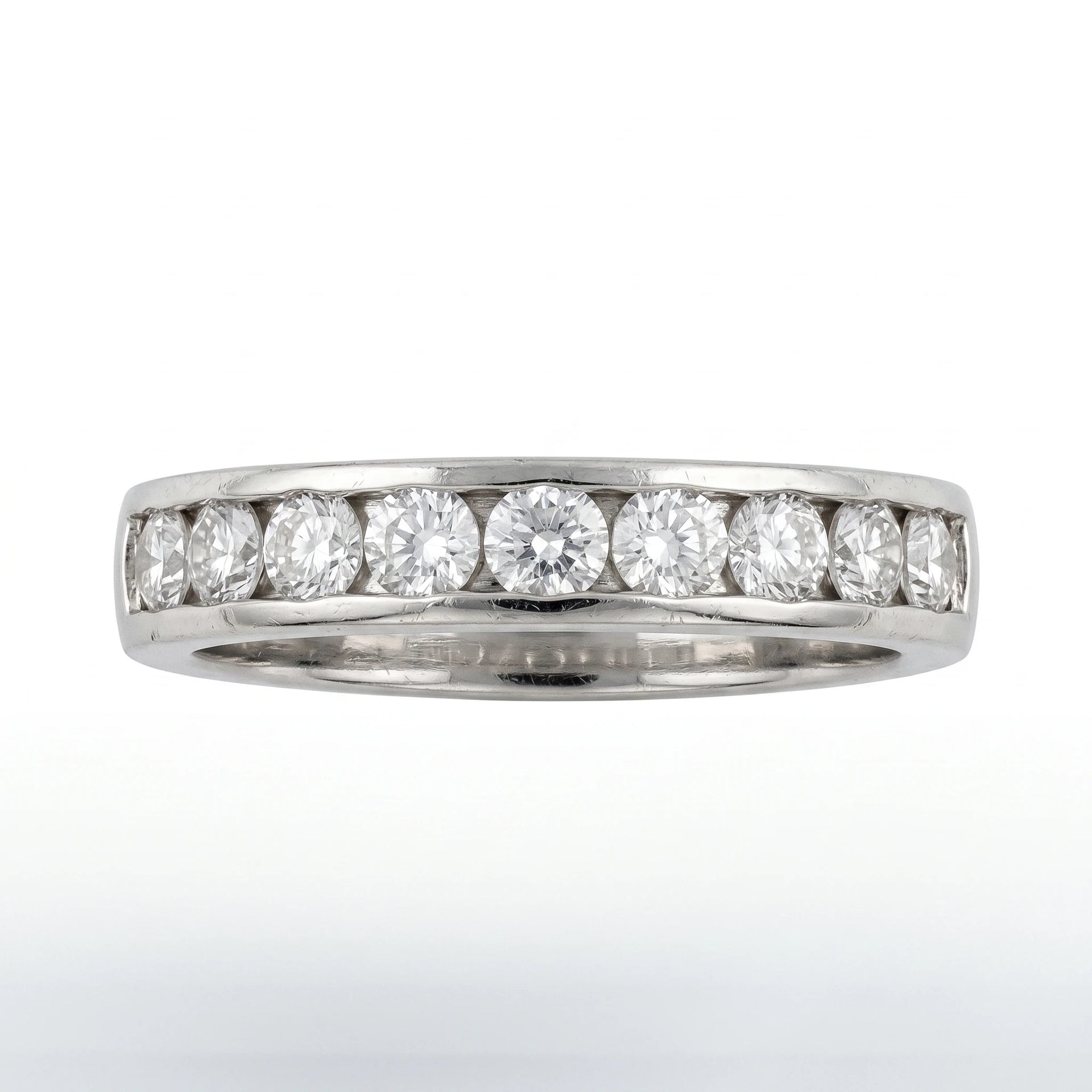 Bague Or gris et Diamant pavage