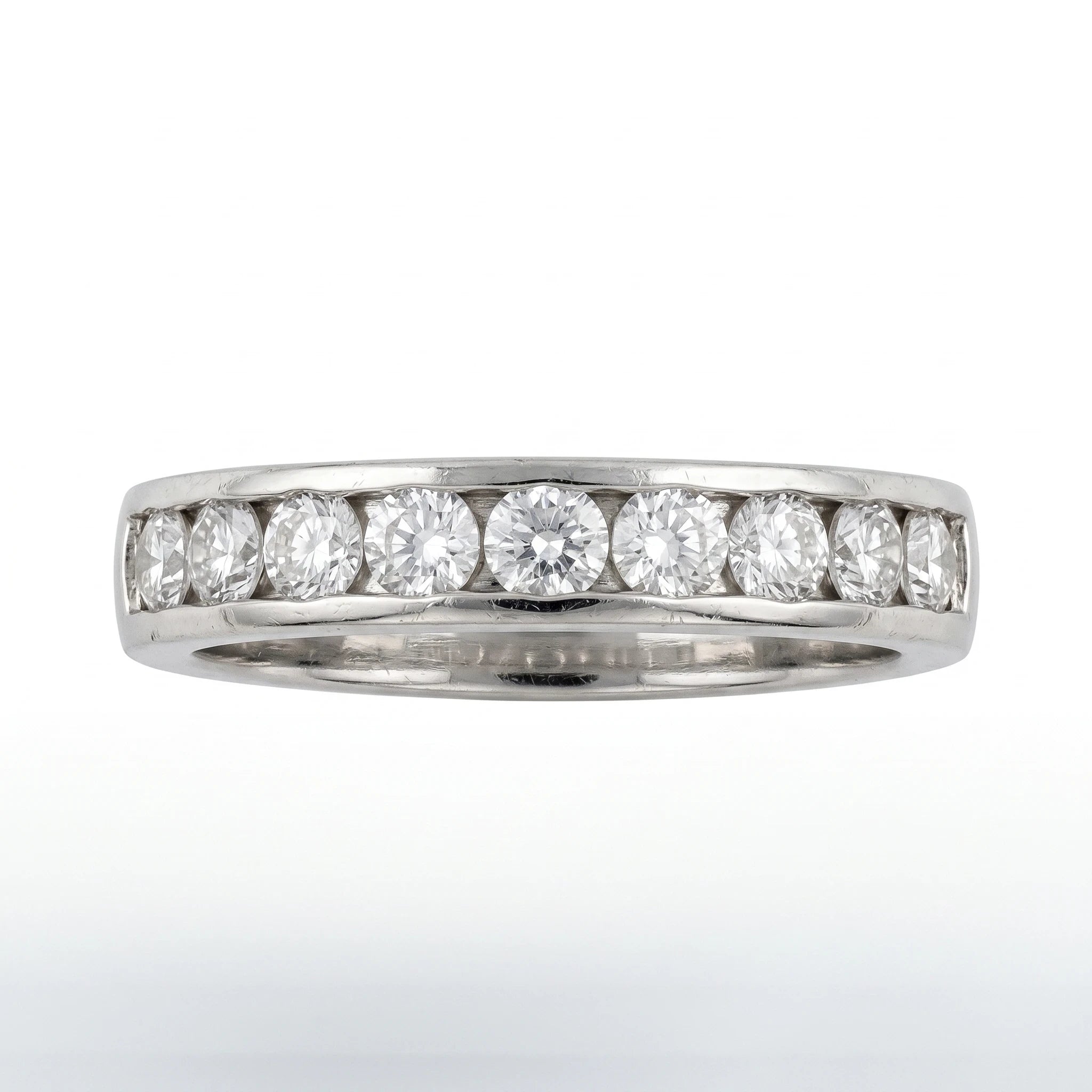 Bague Or gris et Diamant pavage