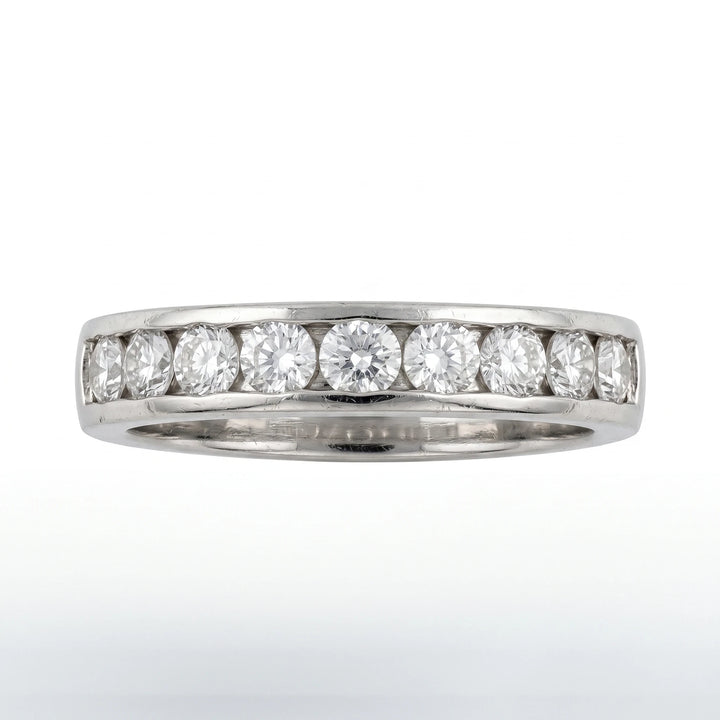 Bague Or gris et Diamant pavage