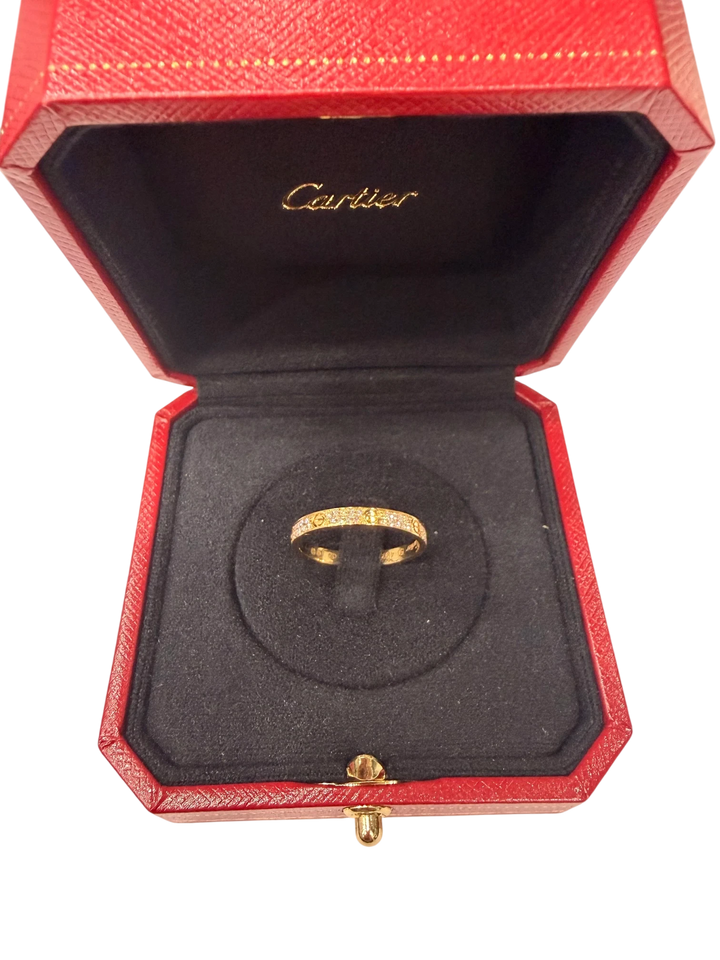 Cartier Bague Love or et Diamant pavage