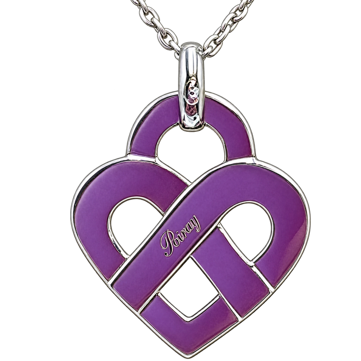 Poiray Collier Coeur entrelacé argent