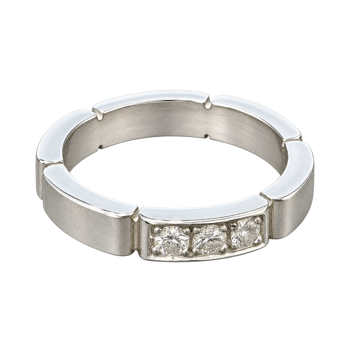 Bague alliance or et Diamant