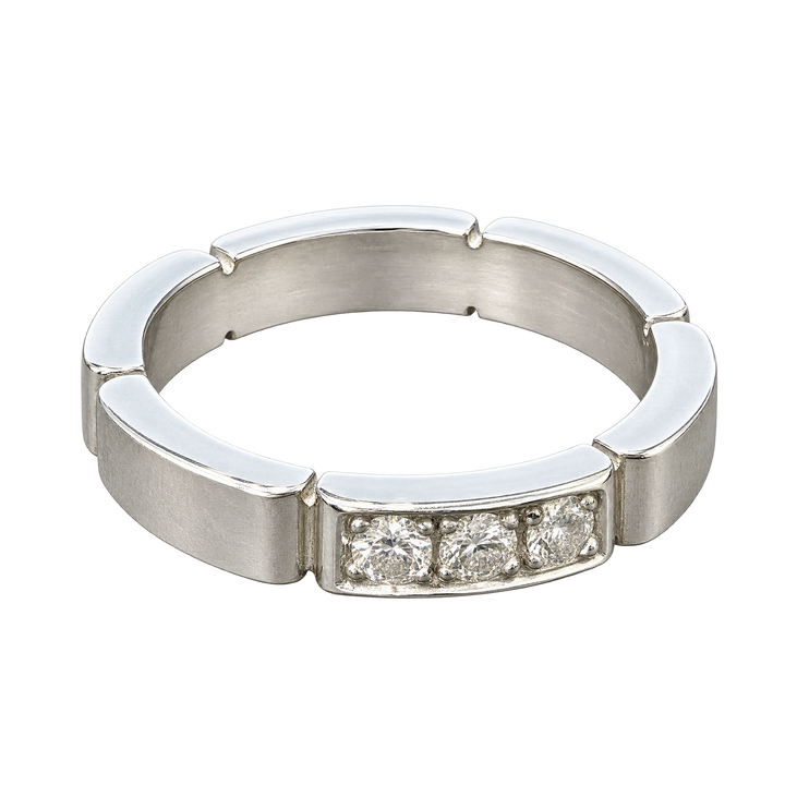 Bague alliance or et Diamant