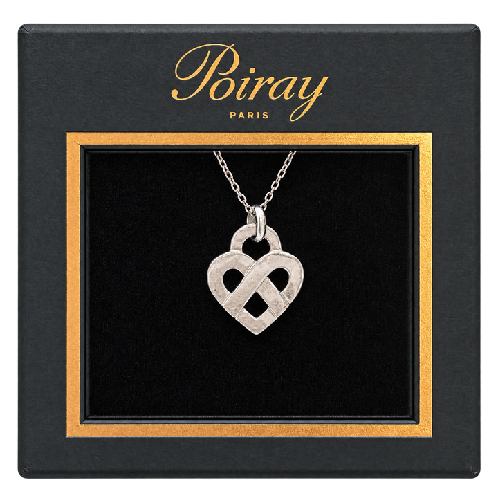 Poiray Collier Coeur entrelacé argent