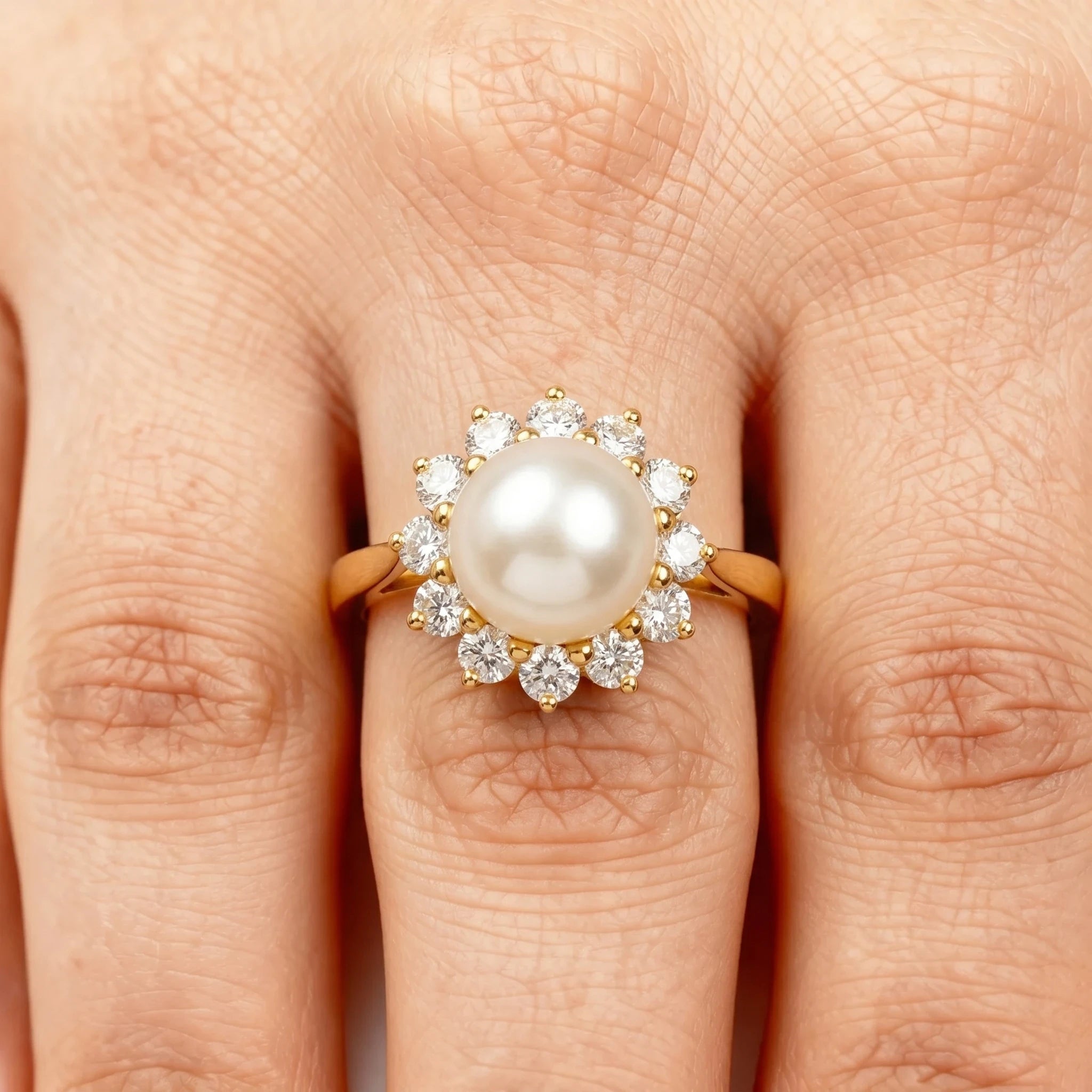 Bague Or jaune et Perle