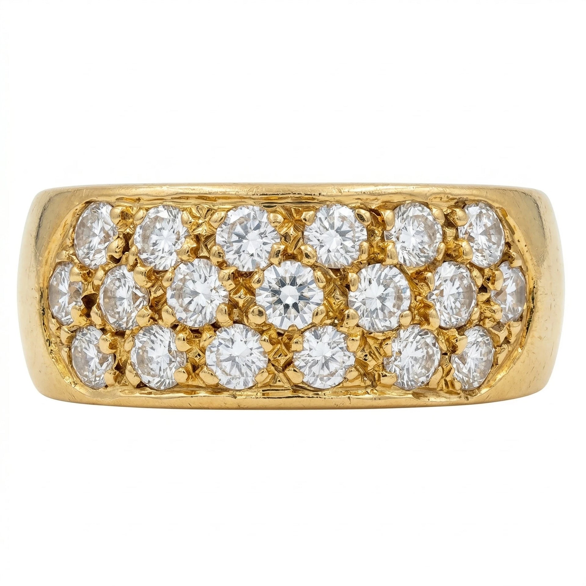 Bague or et Diamant pavage