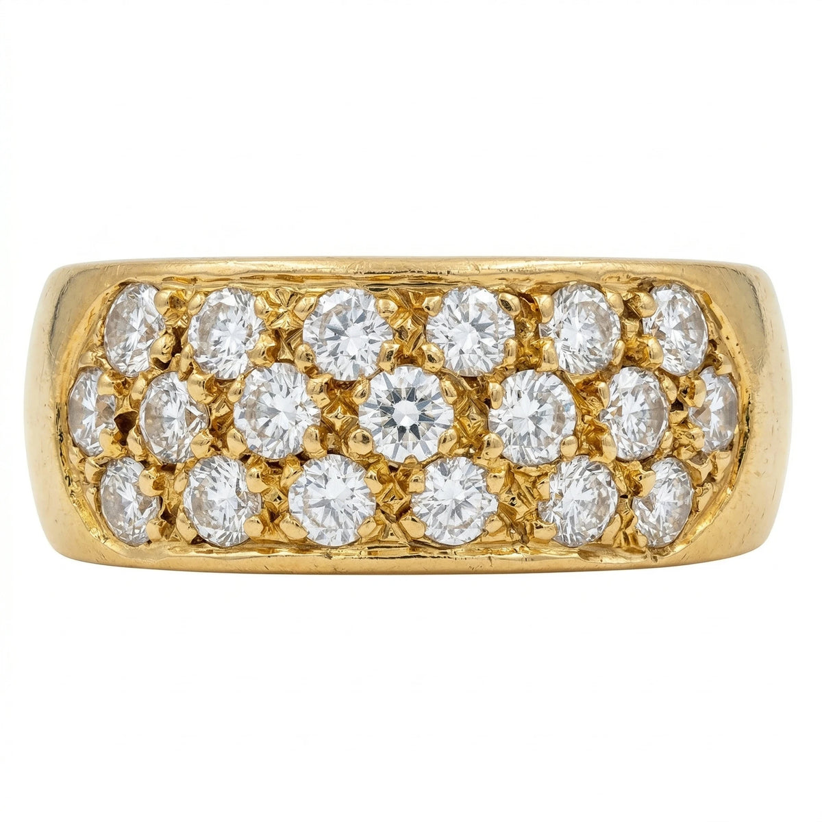 Bague or et Diamant pavage