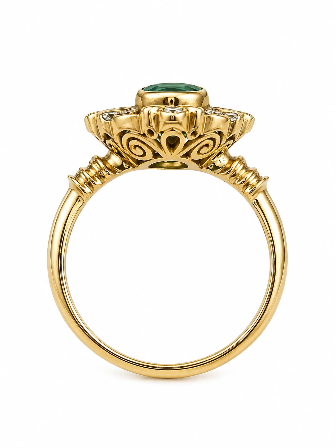 Bague Or jaune et Émeraude