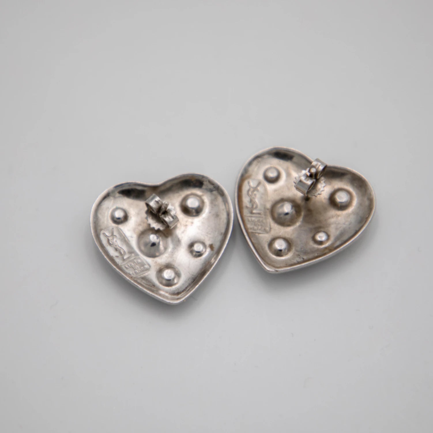 Yves saint laurent Boucles d'oreilles argent et Strass