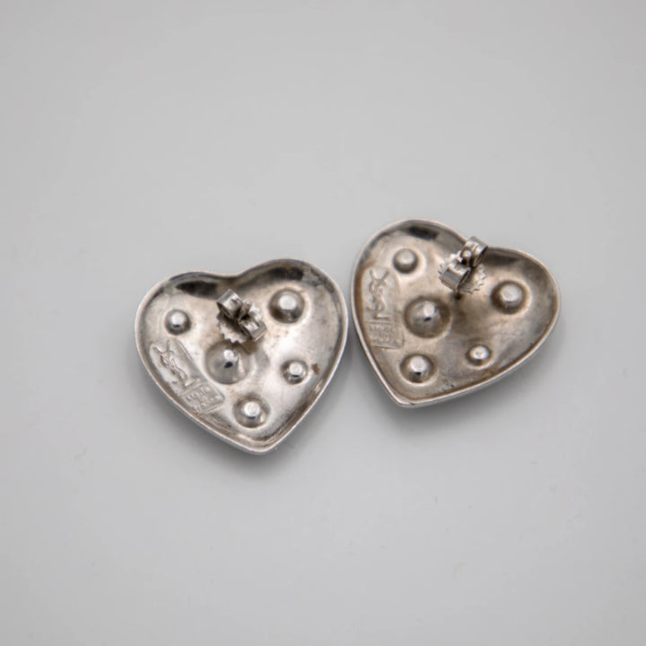 Yves saint laurent Boucles d'oreilles argent et Strass