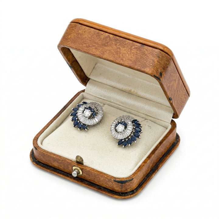 Boucles d'oreilles Or blanc et Diamant