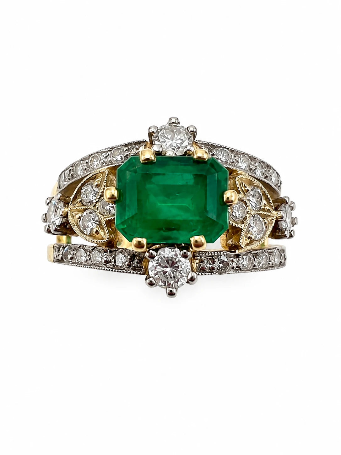 Bague or et Émeraude