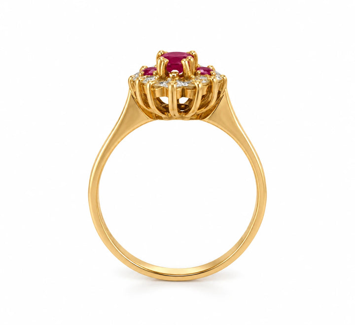 Bague or et Rubis