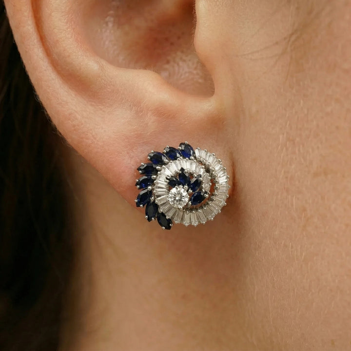 Boucles d'oreilles Or blanc et Diamant