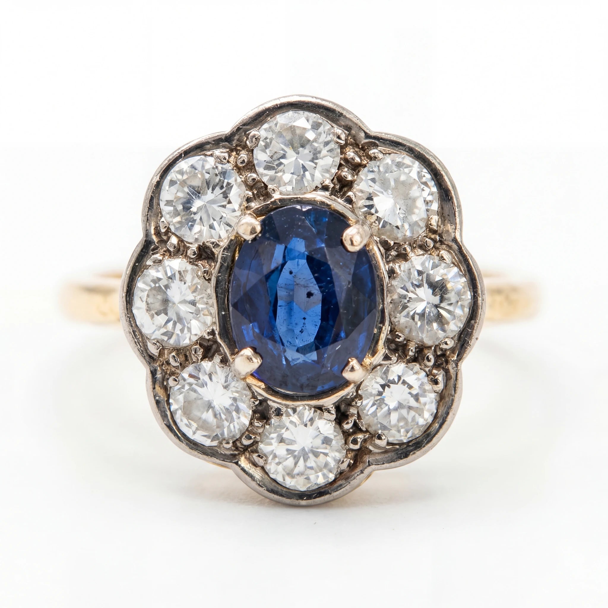 Bague Or jaune et Saphir