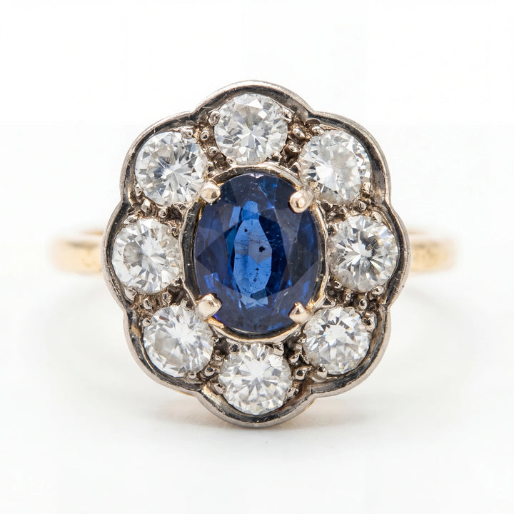 Bague Or jaune et Saphir