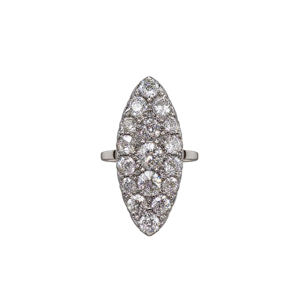 Bague or et Diamant pavage