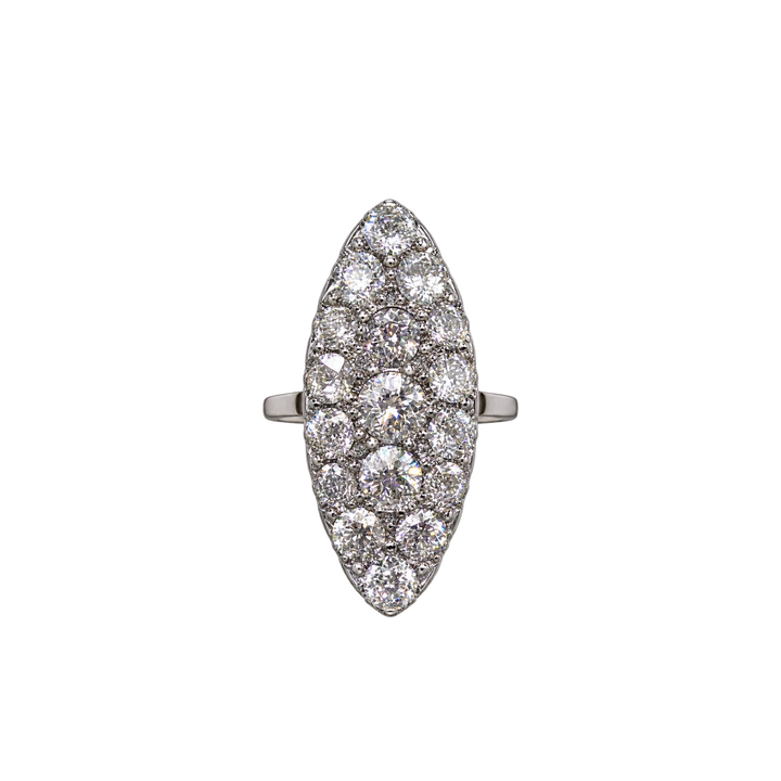 Bague or et Diamant pavage
