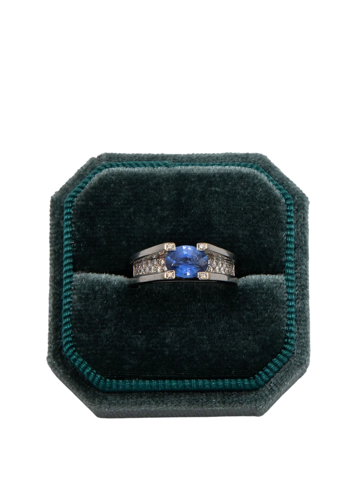 Bague or et Saphir