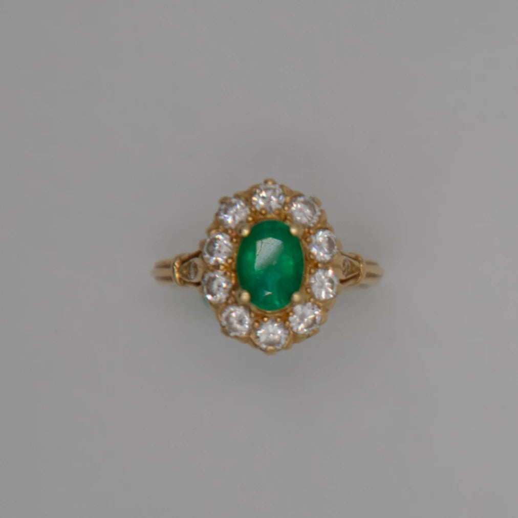 Bague Or jaune et Émeraude
