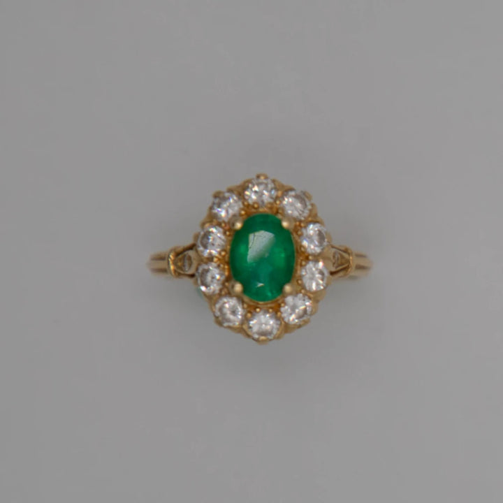 Bague Or jaune et Émeraude