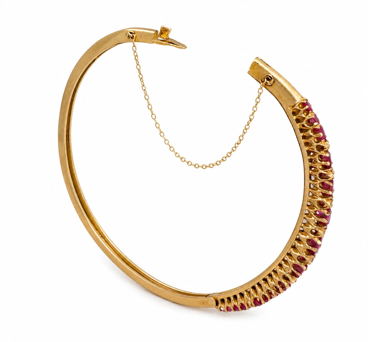 Bracelet or et Saphir rose