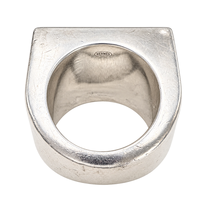 Hermès Bague Kelly Lock argent