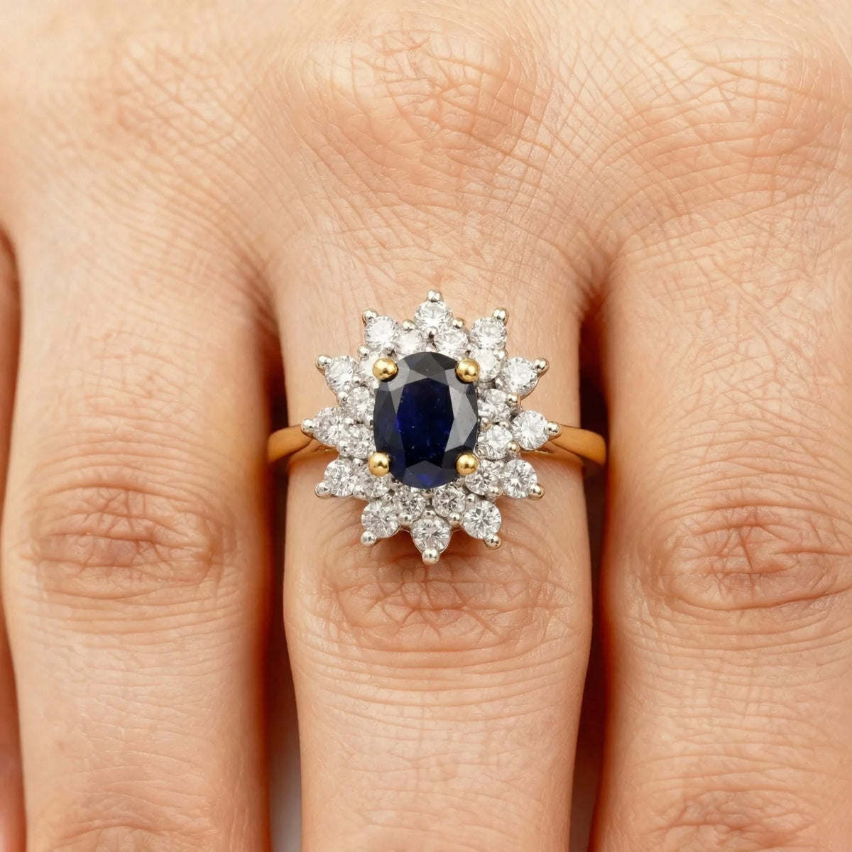 Bague or et Saphir