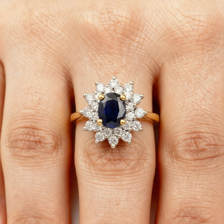 Bague or et Saphir