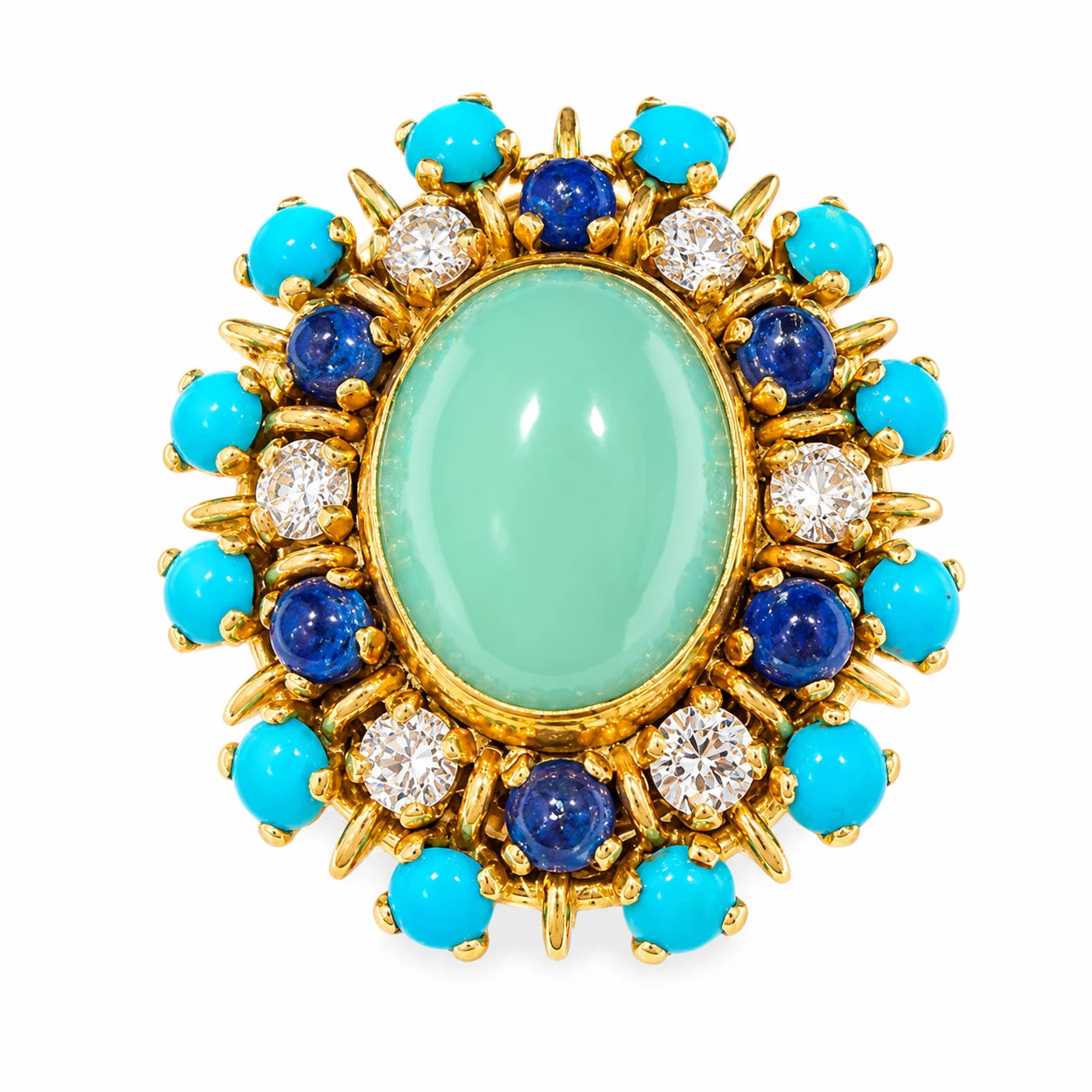 Bague or et Turquoise