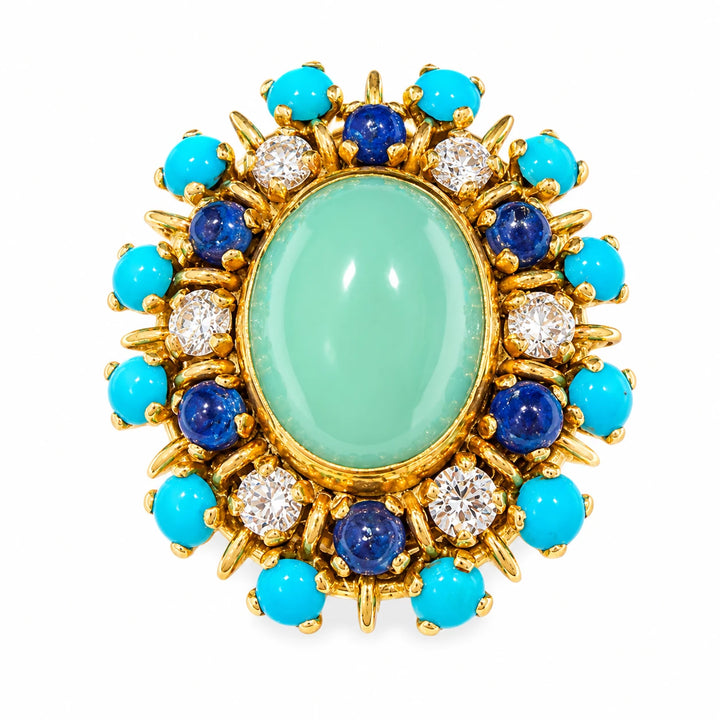 Bague or et Turquoise