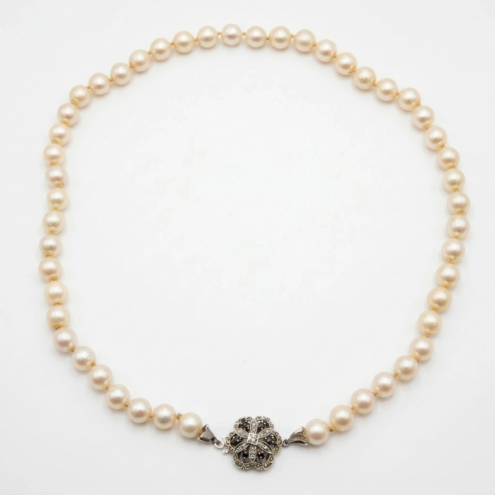 Collier Or gris et Perle
