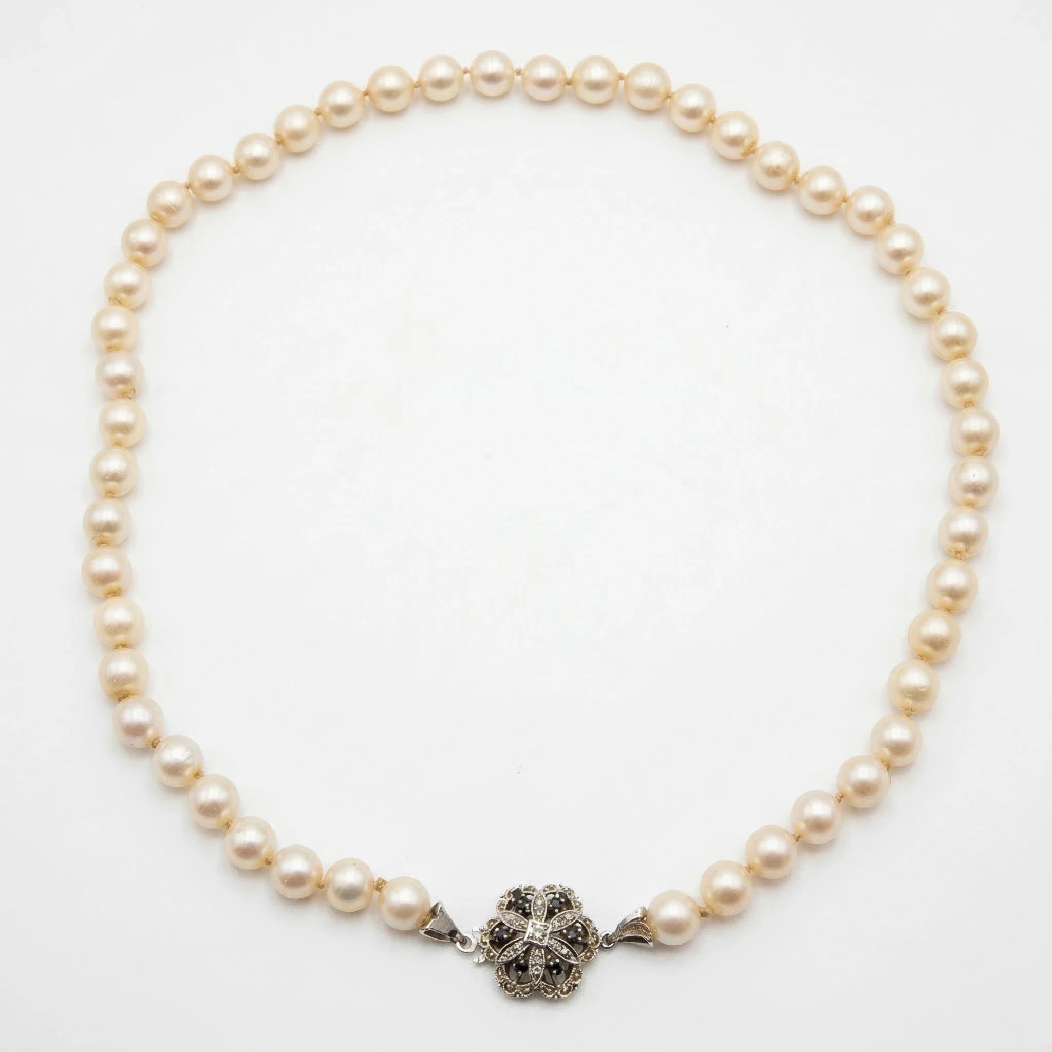 Collier Or gris et Perle