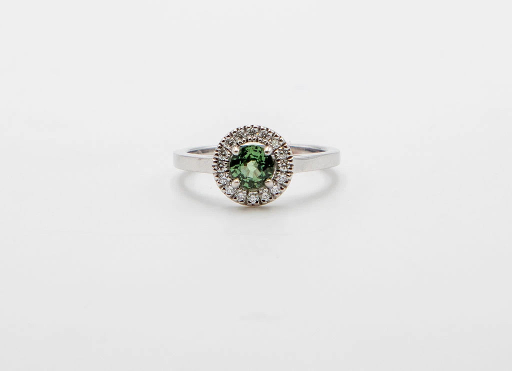 April by Bague Or blanc et Peridot
