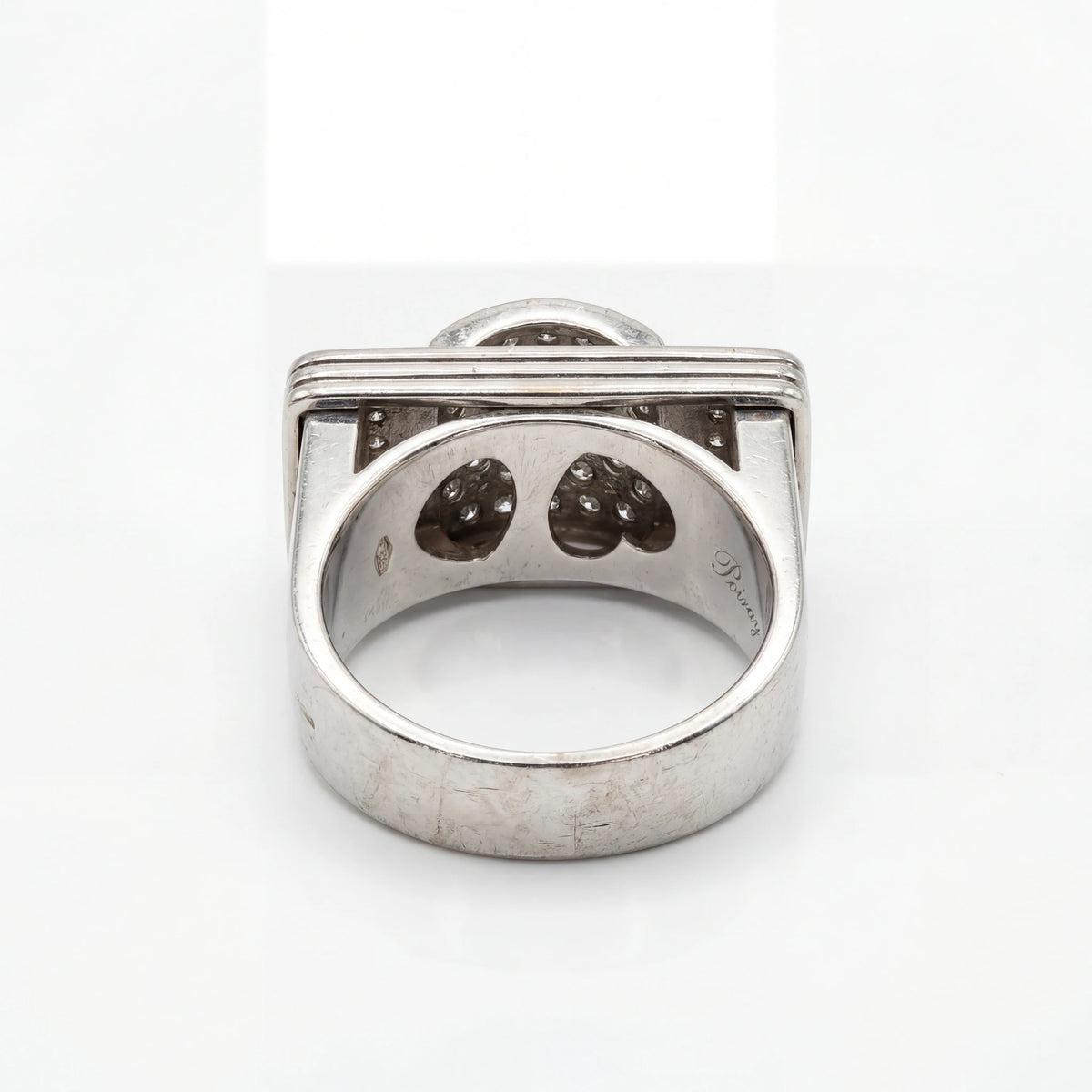 Poiray Bague or et Diamant pavage