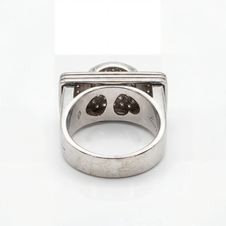 Poiray Bague or et Diamant pavage