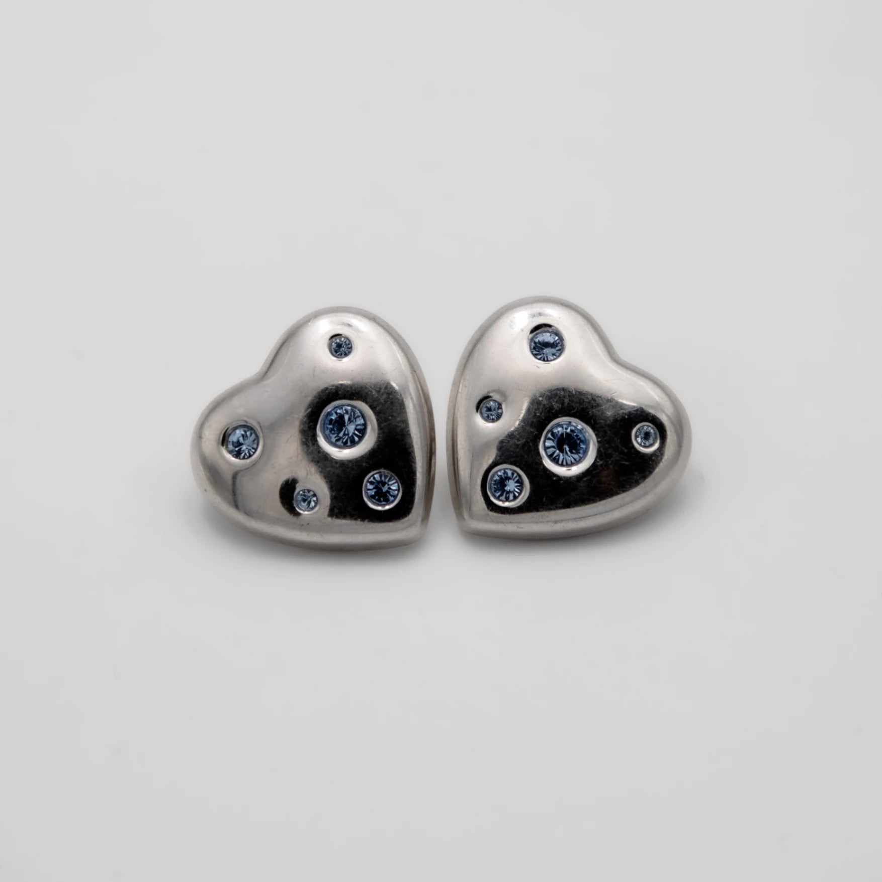 Yves saint laurent Boucles d'oreilles argent et Strass