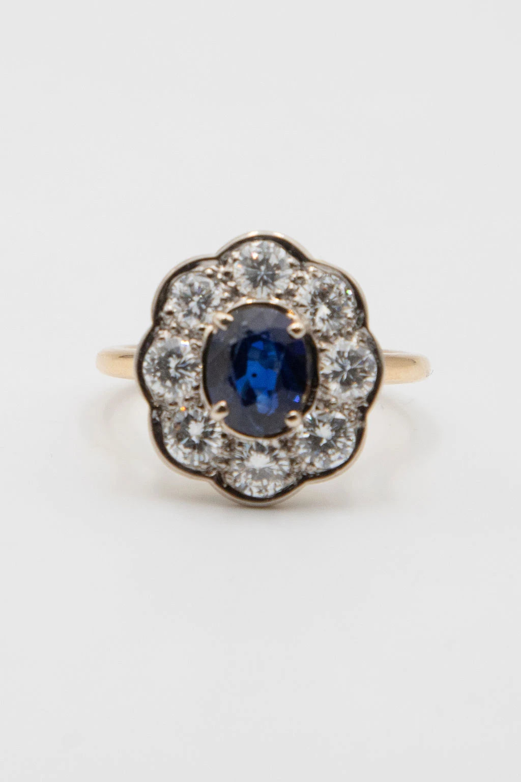 Bague Or jaune et Saphir