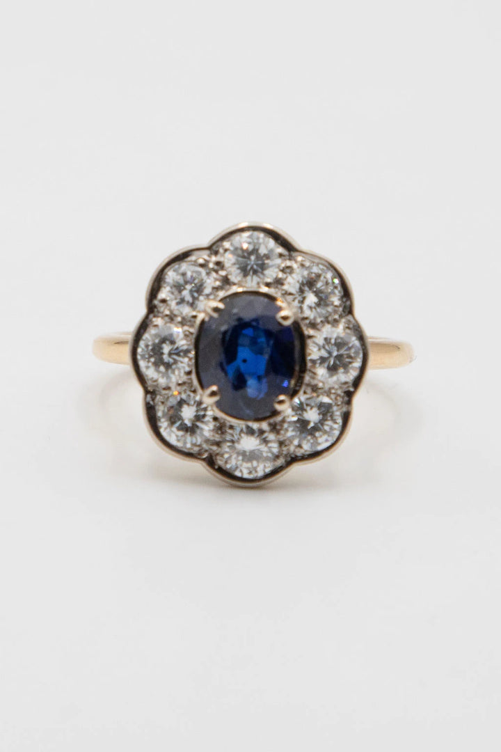 Bague Or jaune et Saphir