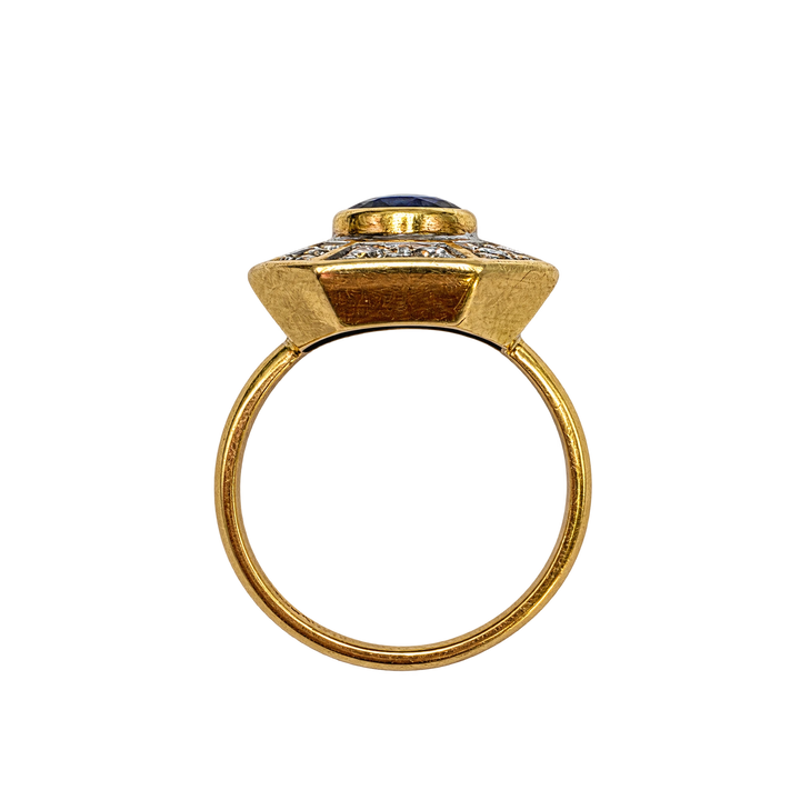 Bague or et Saphir