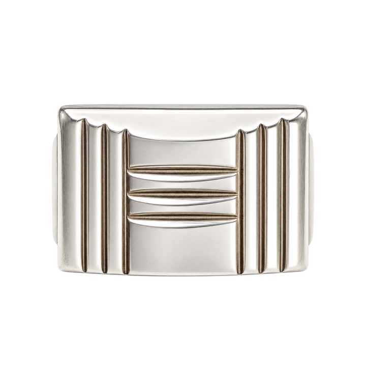 Hermès Bague Kelly Lock argent