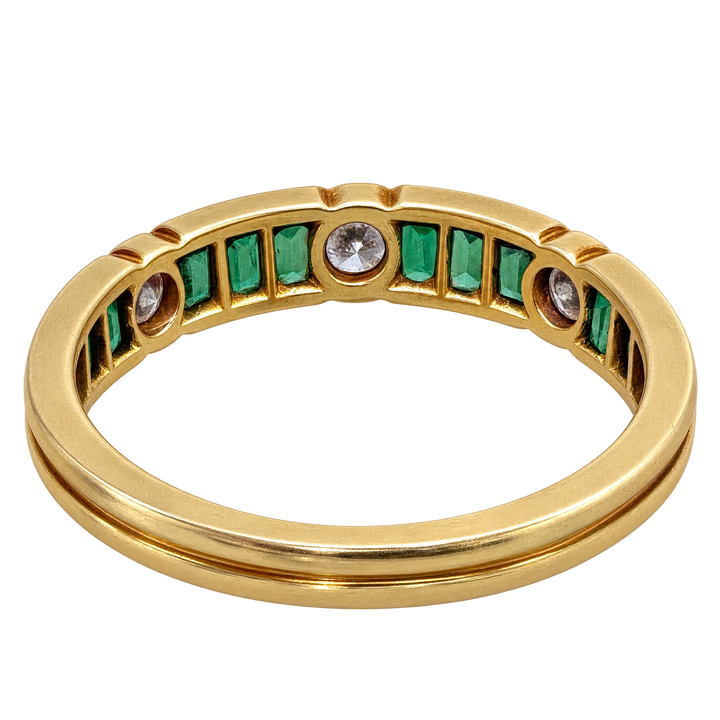 Bague or et Émeraudes