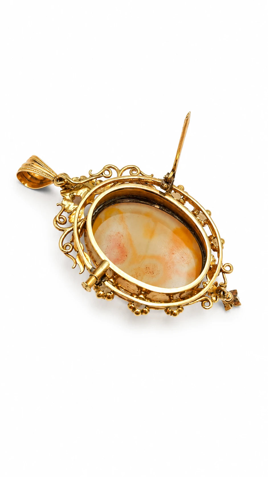 Pendentif or et Calcedoine