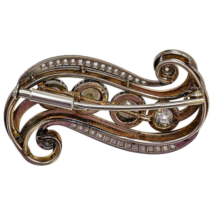 Broche or et Perle