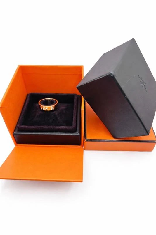 Hermès Bague Kelly Or rose et Diamant