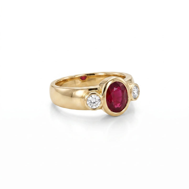 Bague or et Rubis