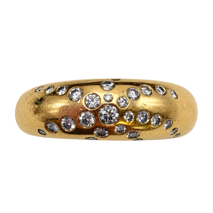 Chaumet Bague Anneau or et Diamant pavage