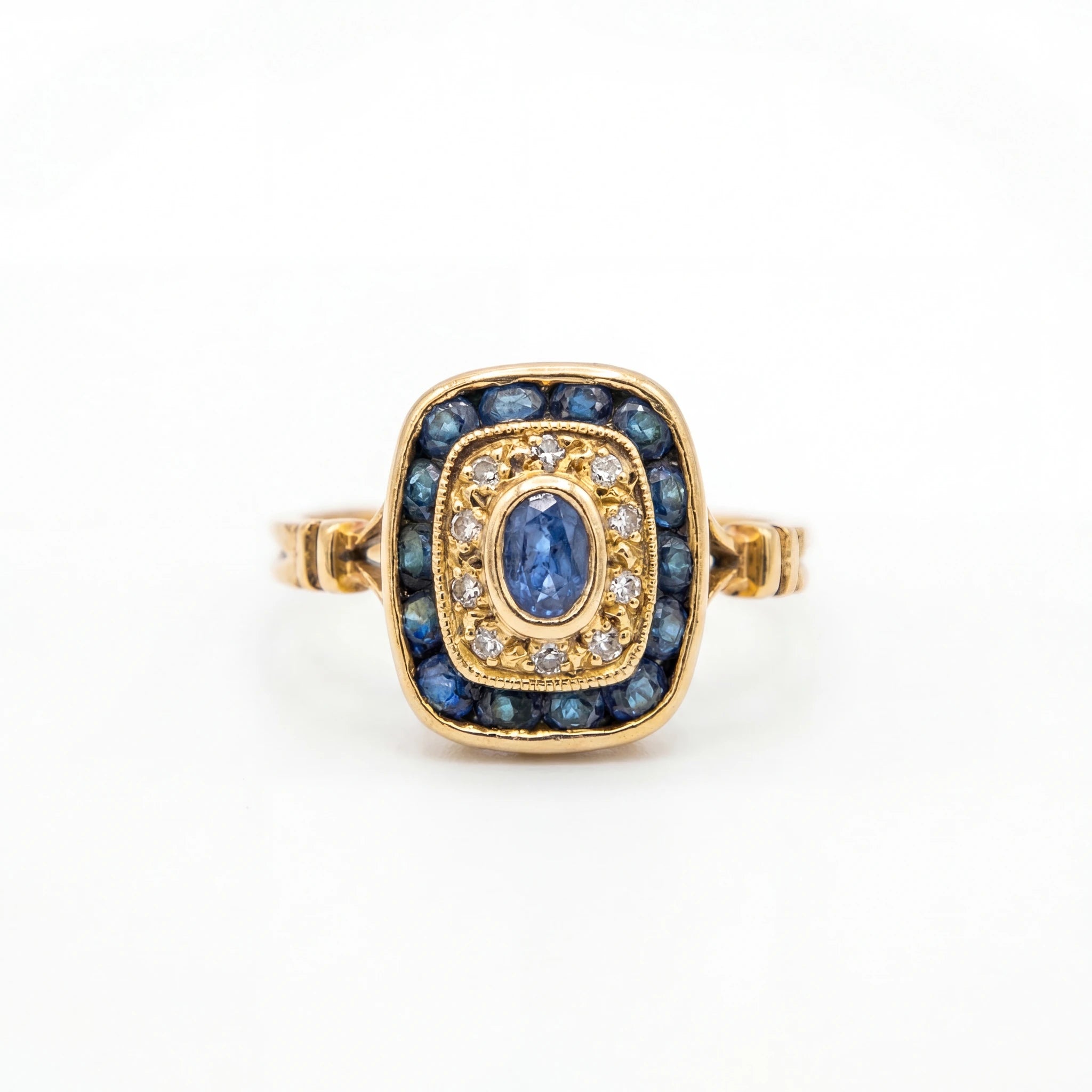 Bague Or jaune et Saphir